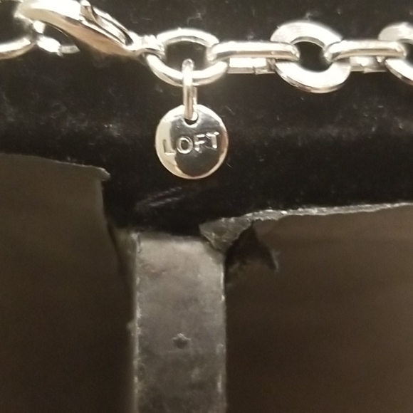 ANN TAYLOR LOFT Silver Ring Necklace - Picture 3 of 3